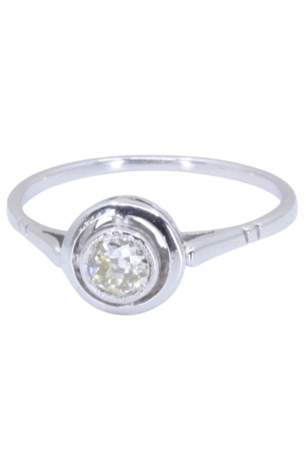 SOLITAIRE ART-DÉCO DIAMANT 0.40 CARAT — vue 6