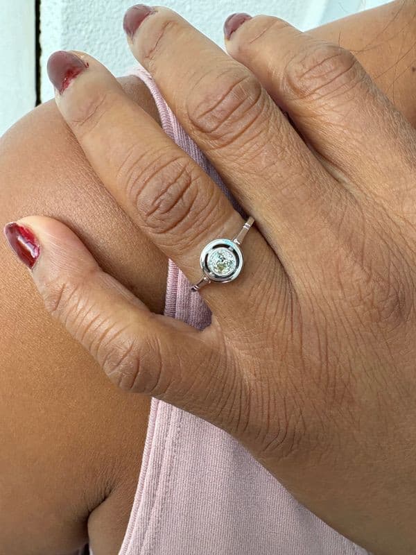 SOLITAIRE ART-DÉCO DIAMANT 0.40 CARAT — vue 2