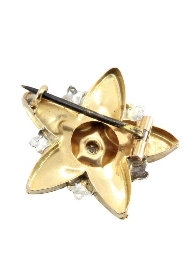 BROCHE ANCIENNE ÉTOILE 3 ORS — vue 3
