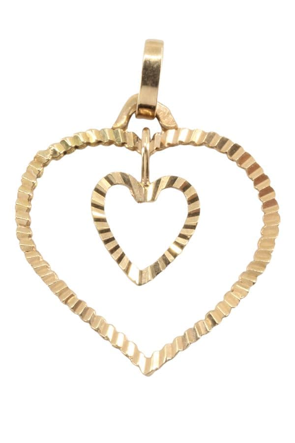 PENDENTIF COEURS MODERNE — vue 1