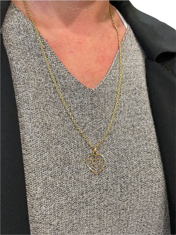 PENDENTIF COEURS MODERNE — vue 2