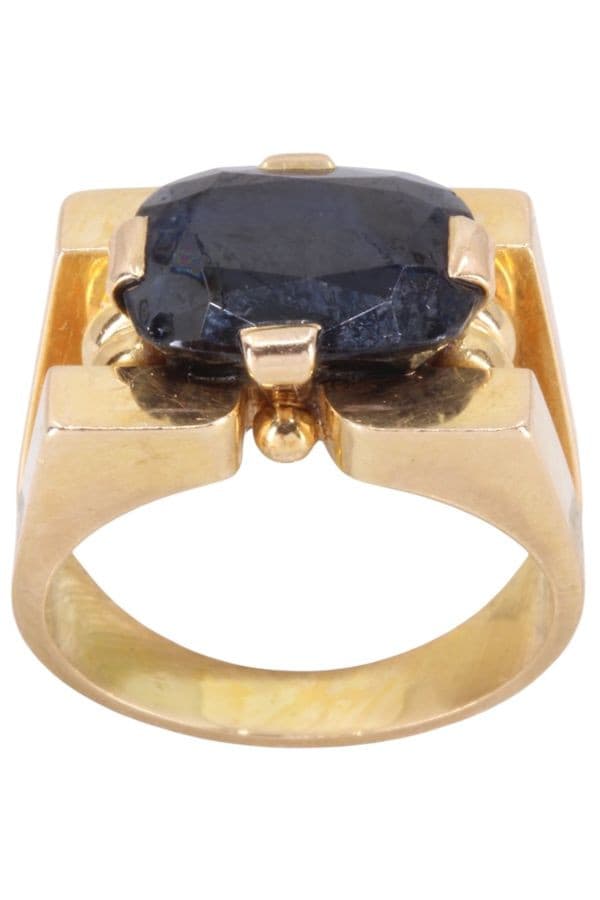 BAGUE TANK SAPHIR — vue 1