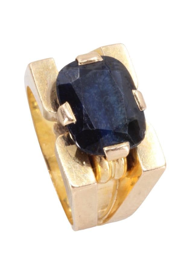 BAGUE TANK SAPHIR — vue 4