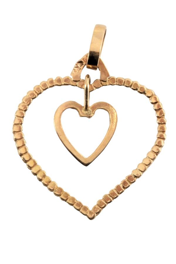 PENDENTIF COEURS MODERNE — vue 3