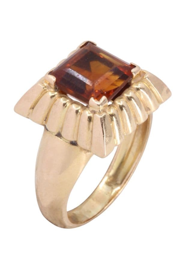 BAGUE CITRINE MODERNE — vue 3