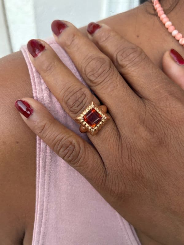BAGUE CITRINE MODERNE — vue 2