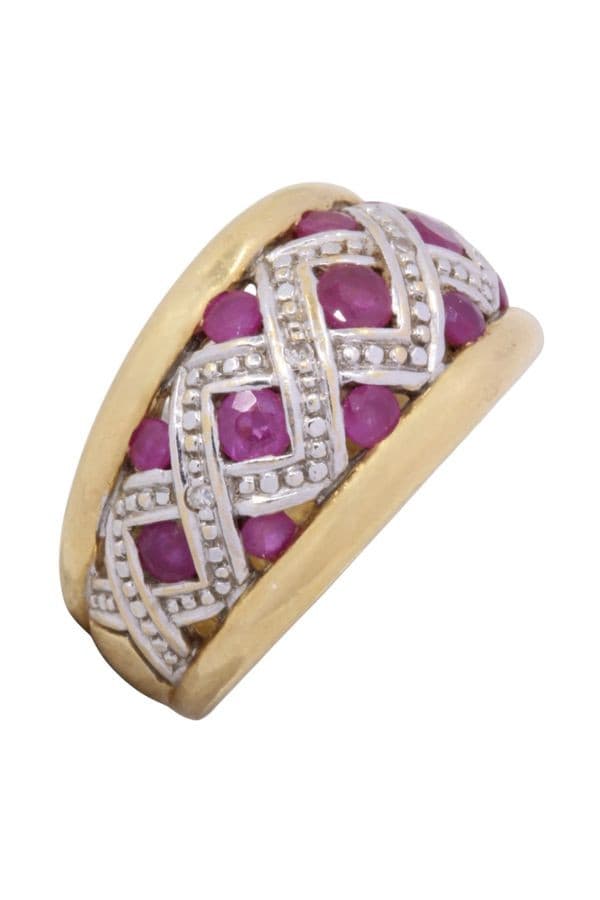 BAGUE MODERNE RUBIS 2 ORS — vue 3