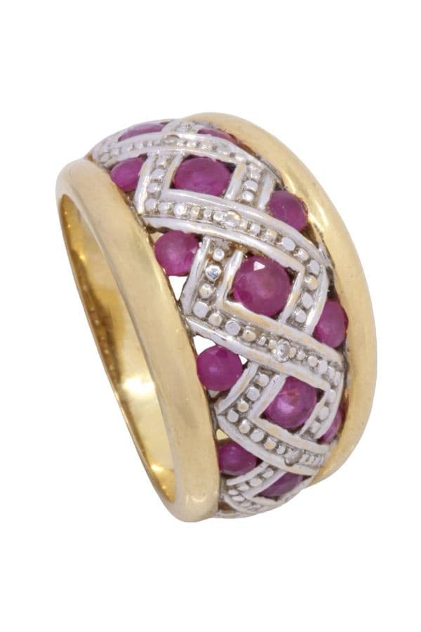 BAGUE MODERNE RUBIS 2 ORS — vue 5