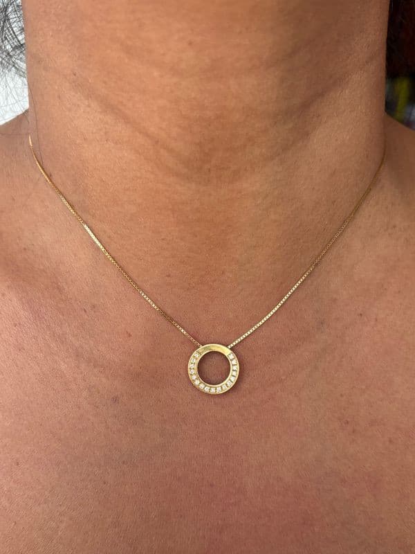 COLLIER CERCLE DIAMANTS — vue 2