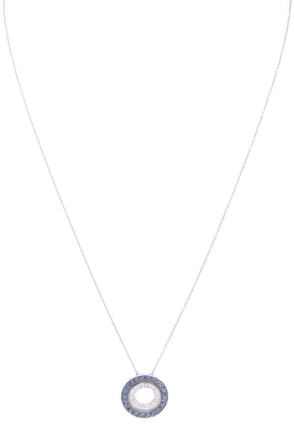 COLLIER CERCLE SAPHIR ET DIAMANT — vue 1