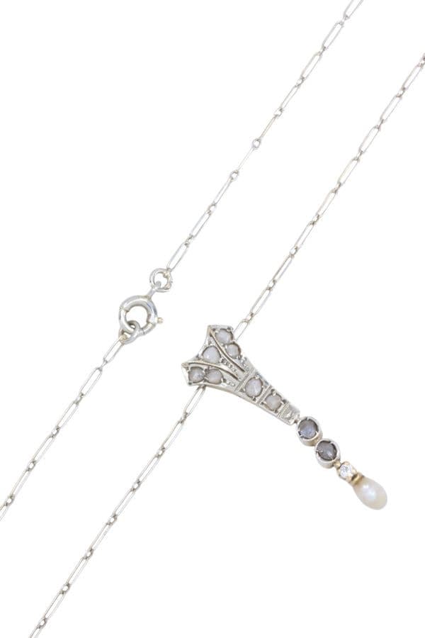 COLLIER ART-DÉCO DIAMANT — vue 3