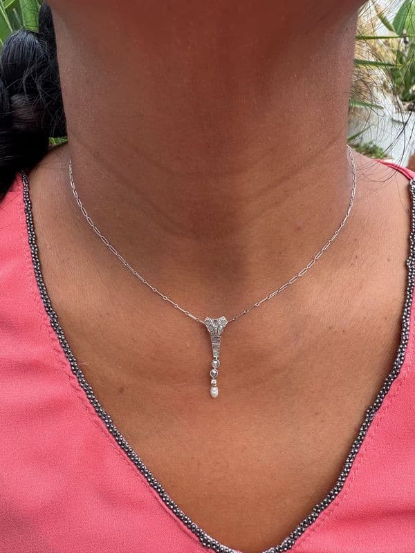 COLLIER ART-DÉCO DIAMANT — vue 2