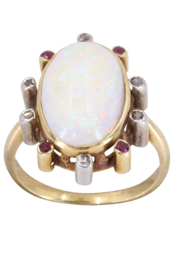 BAGUE OPALE ANCIENNE