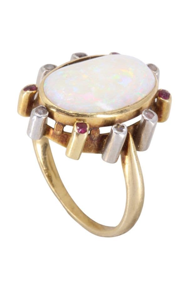 BAGUE OPALE ANCIENNE — vue 4