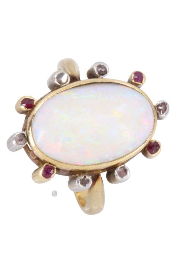BAGUE OPALE ANCIENNE — vue 5