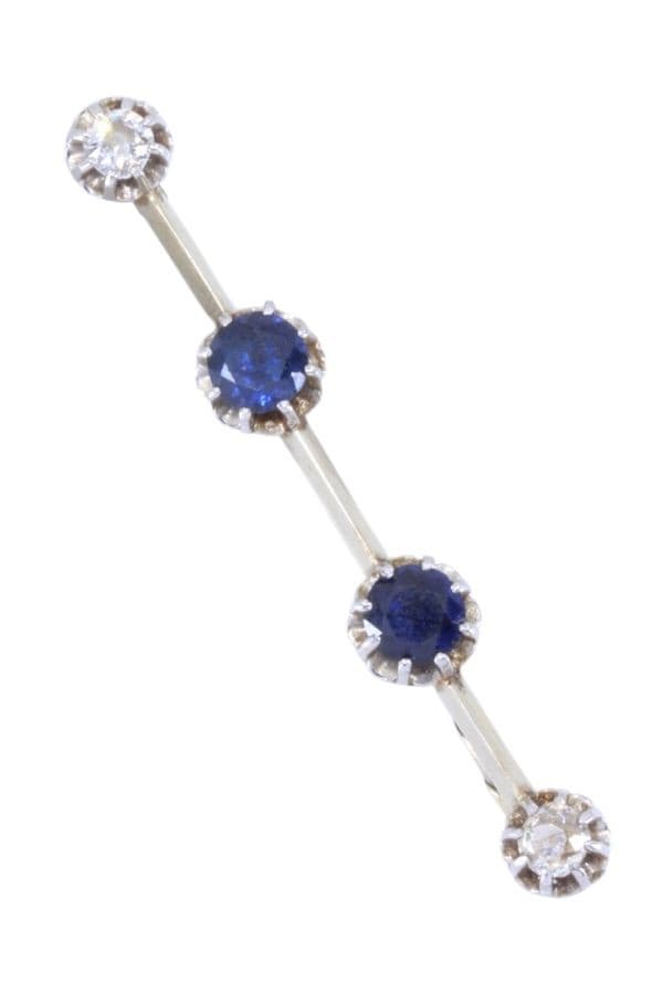 BARRETTE SAPHIRS ET DIAMANTS — vue 1