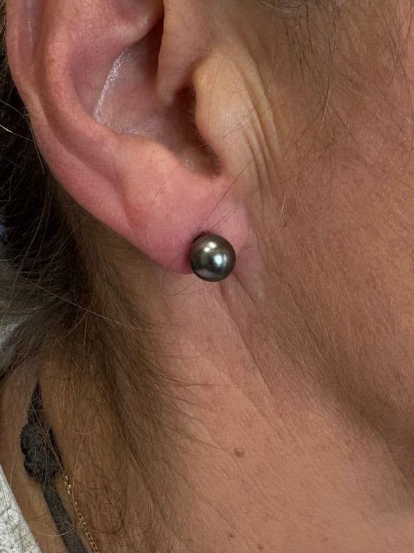 CLOUS PERLES TAHITI GOUTTES — vue 2