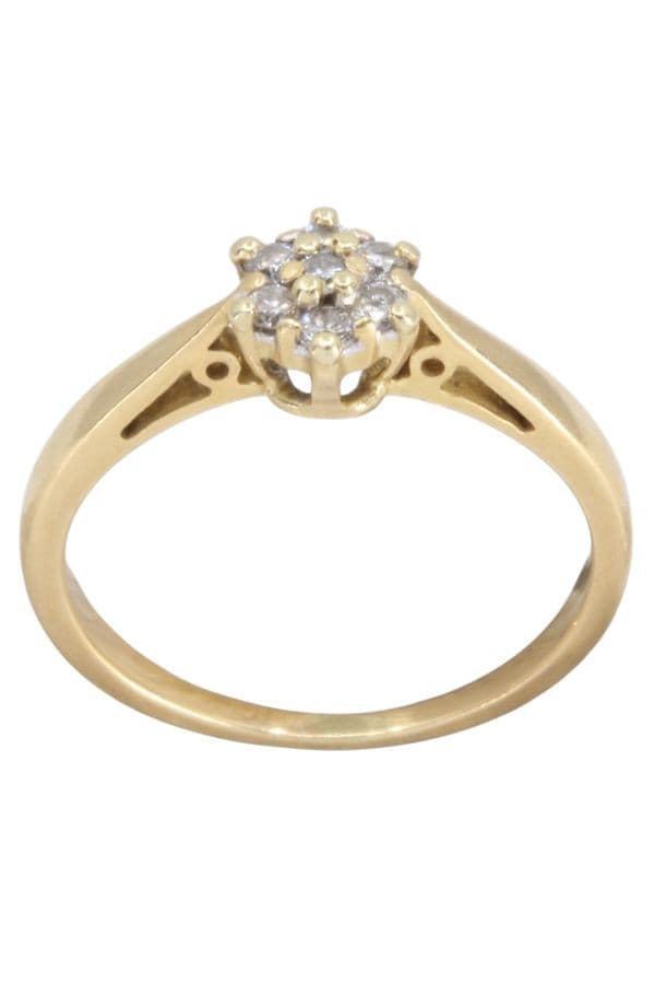 BAGUE MODERNE DIAMANTS — vue 1