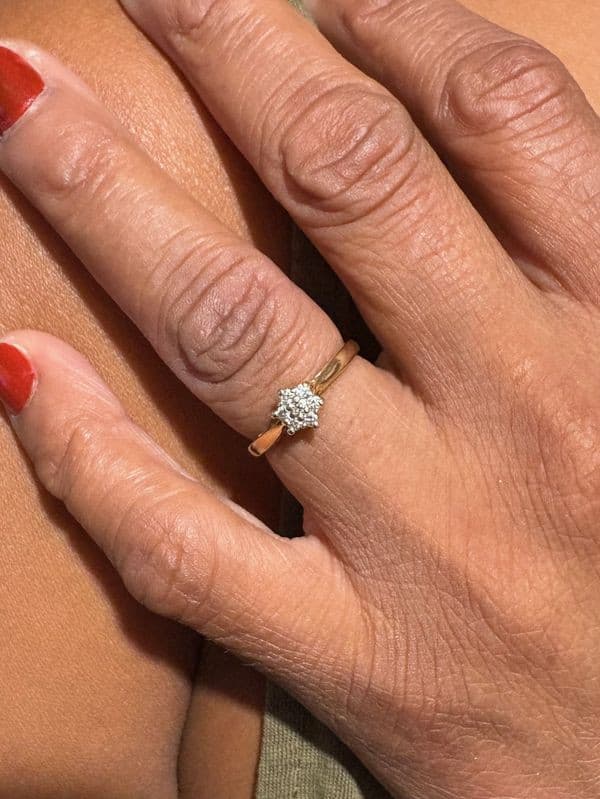 BAGUE MODERNE DIAMANTS — vue 2