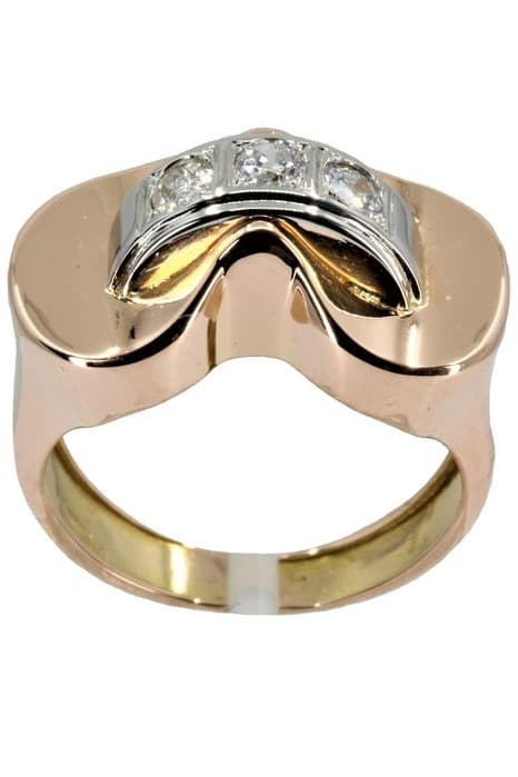 BAGUE TANK DIAMANTS — vue 1