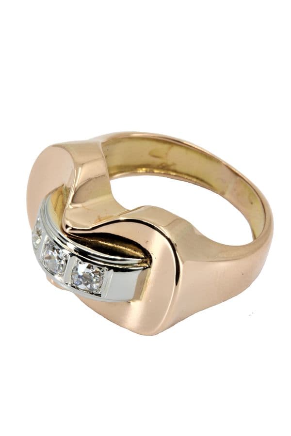 BAGUE TANK DIAMANTS — vue 3