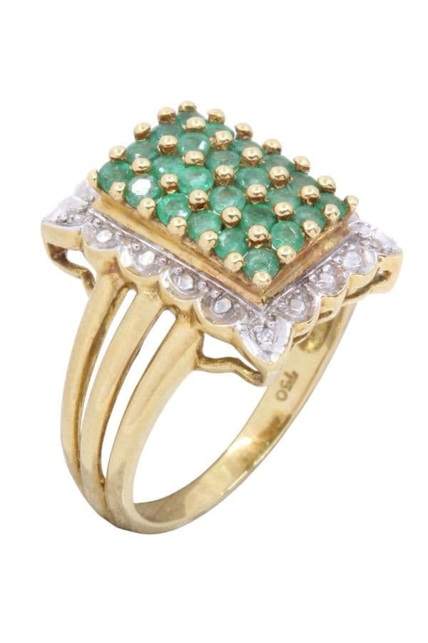 BAGUE ÉMERAUDES MODERNE — vue 3
