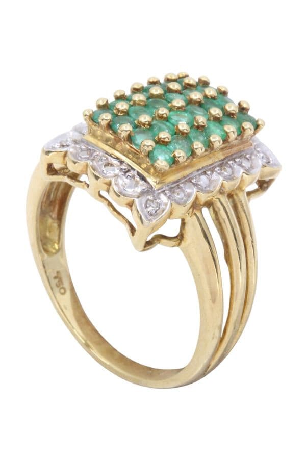 BAGUE ÉMERAUDES MODERNE — vue 4