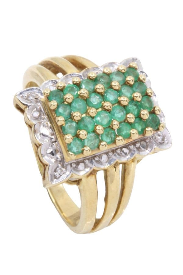 BAGUE ÉMERAUDES MODERNE — vue 5