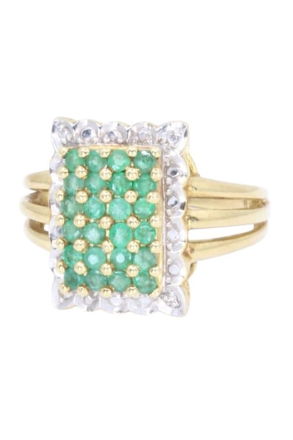 BAGUE ÉMERAUDES MODERNE — vue 6