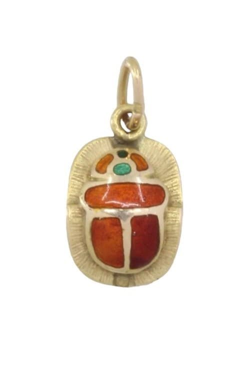 PENDENTIF SCARABÉE ÉMAILLÉ — vue 1