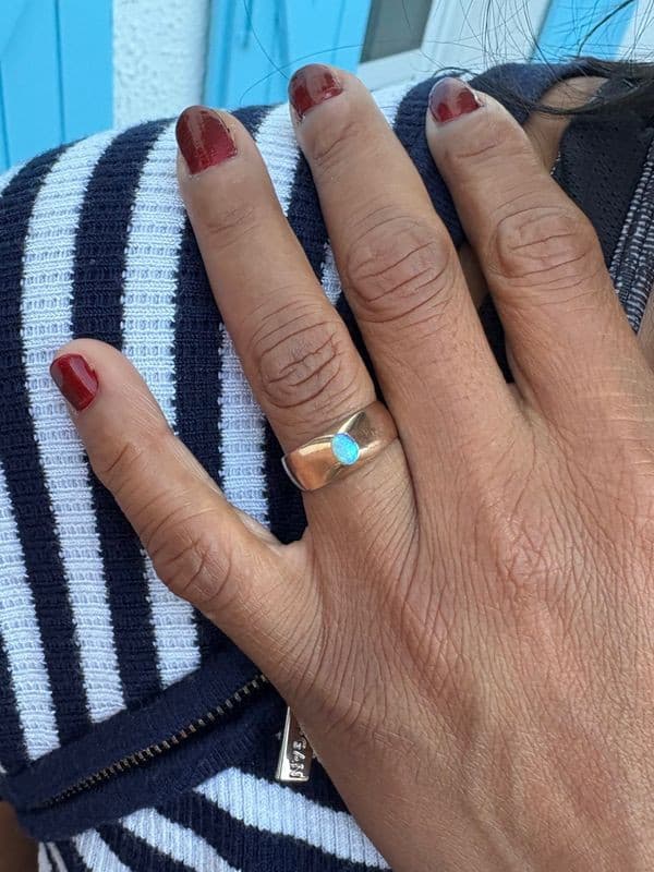 BAGUE JONC OPALE — vue 2