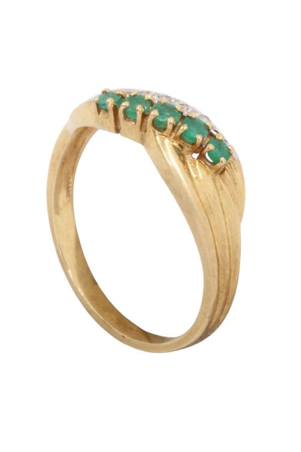 BAGUE ÉMERAUDE ET DIAMANTS — vue 4