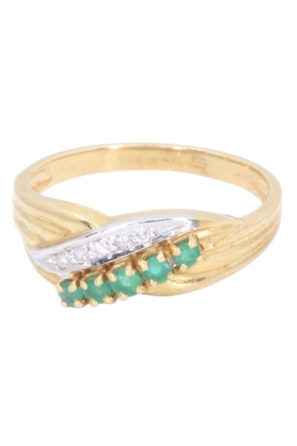 BAGUE ÉMERAUDE ET DIAMANTS — vue 6