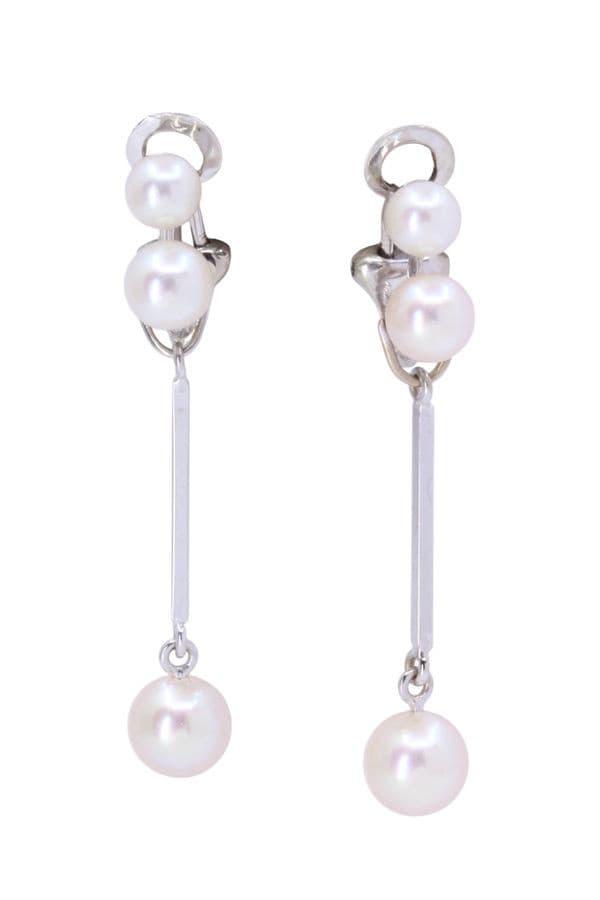 BOUCLES D'OREILLES PENDANTES PERLES
