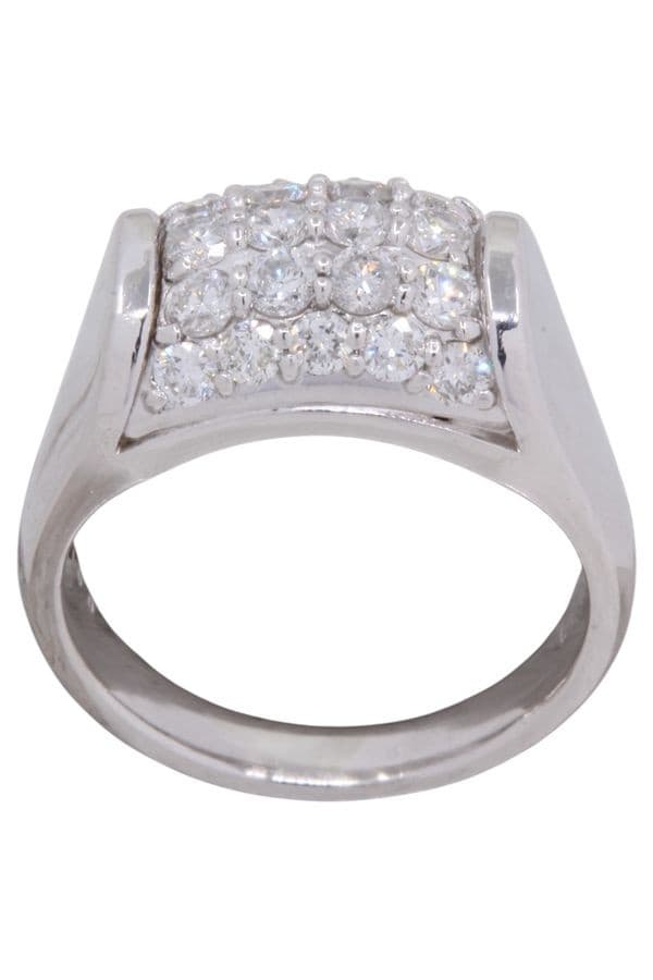 BAGUE PLATINE ET DIAMANTS — vue 1