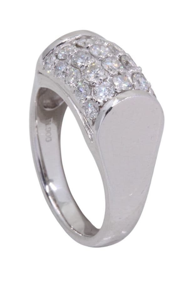 BAGUE PLATINE ET DIAMANTS — vue 4
