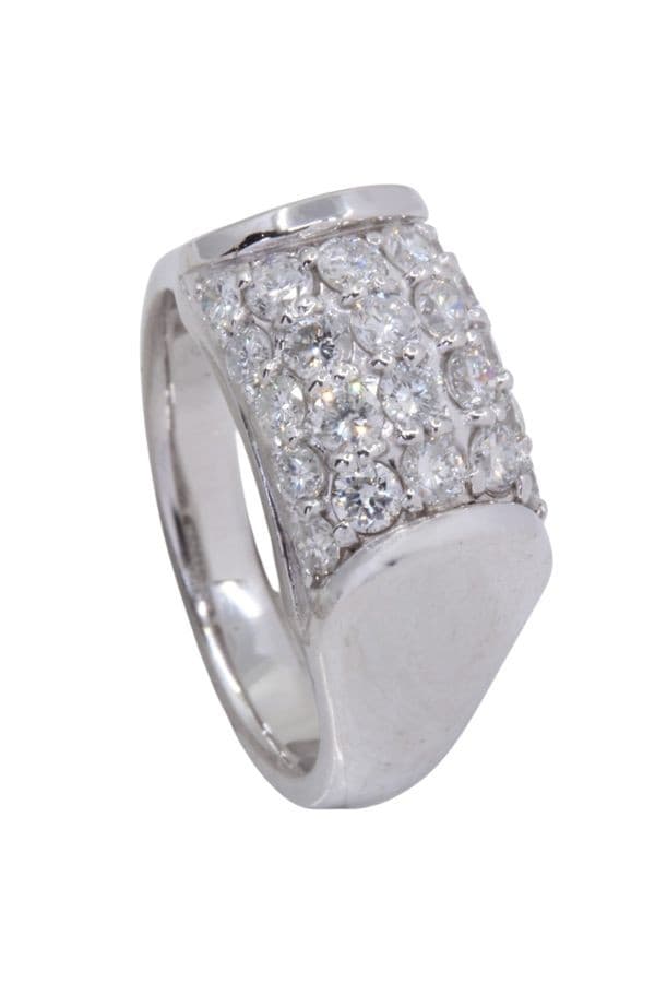 BAGUE PLATINE ET DIAMANTS — vue 5