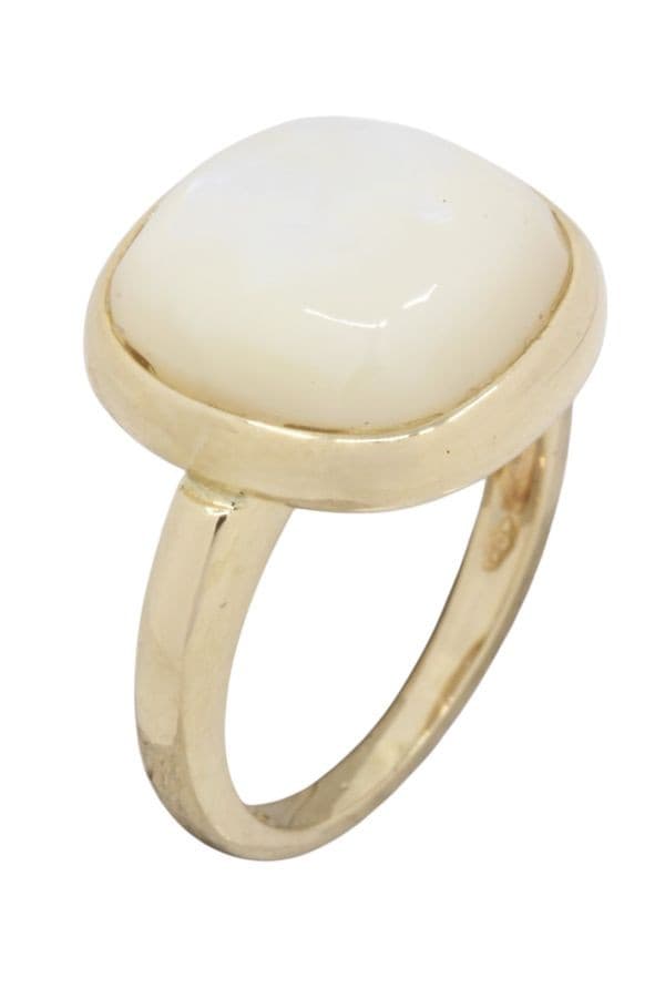 BAGUE MODERNE NACRE — vue 3