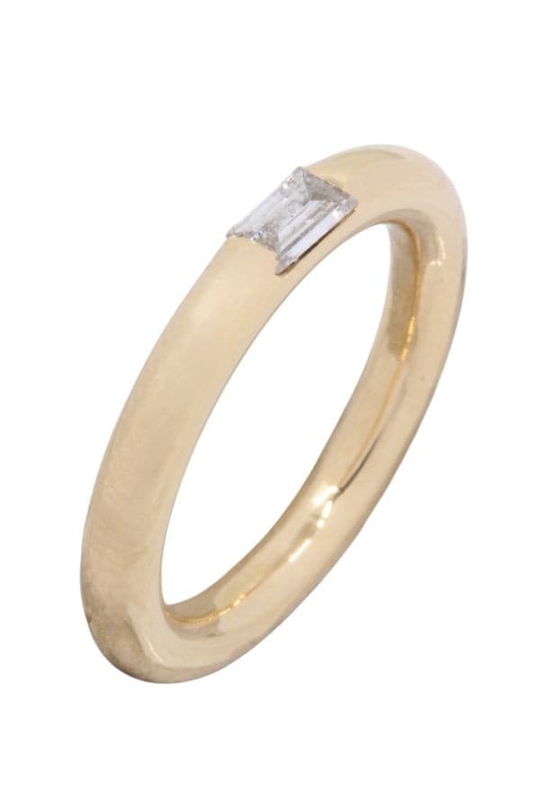 BAGUE SOLITAIRE DIAMANT MODERNE — vue 3