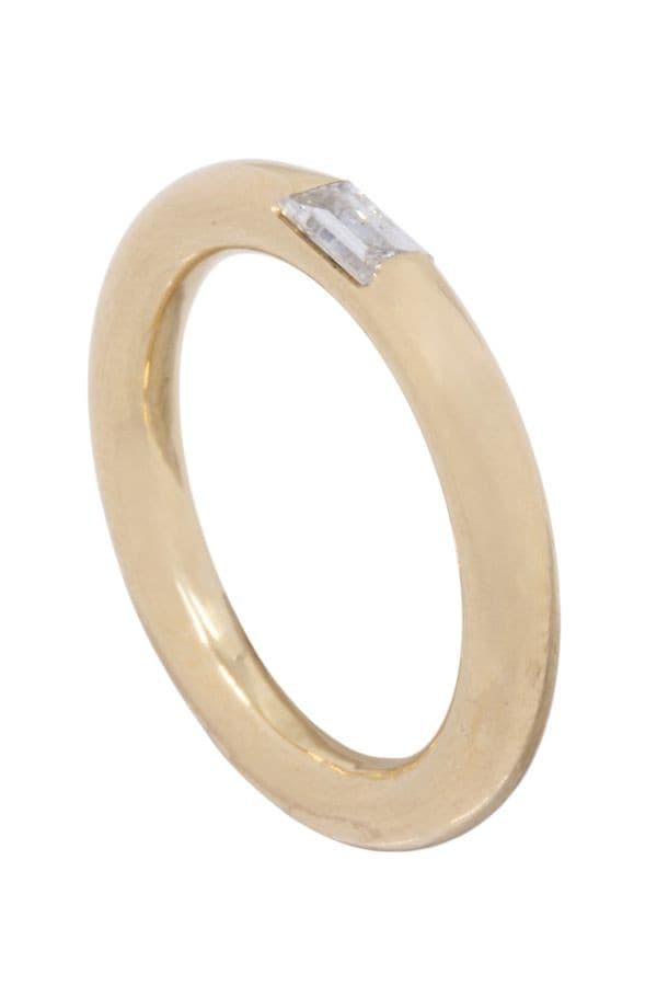 BAGUE SOLITAIRE DIAMANT MODERNE — vue 4