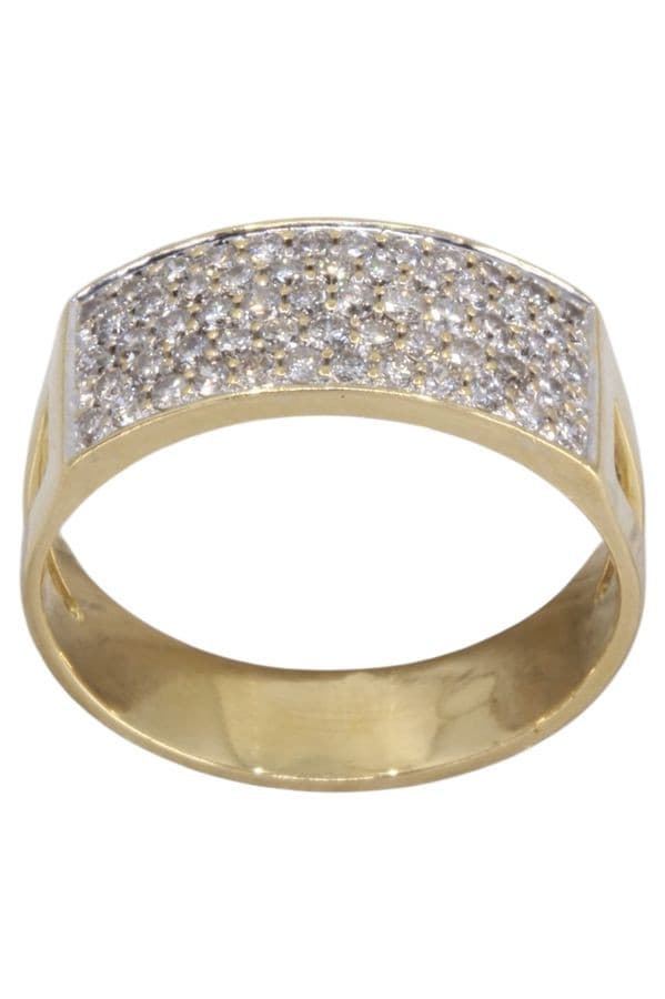 BAGUE PAVAGE DIAMANTS — vue 1