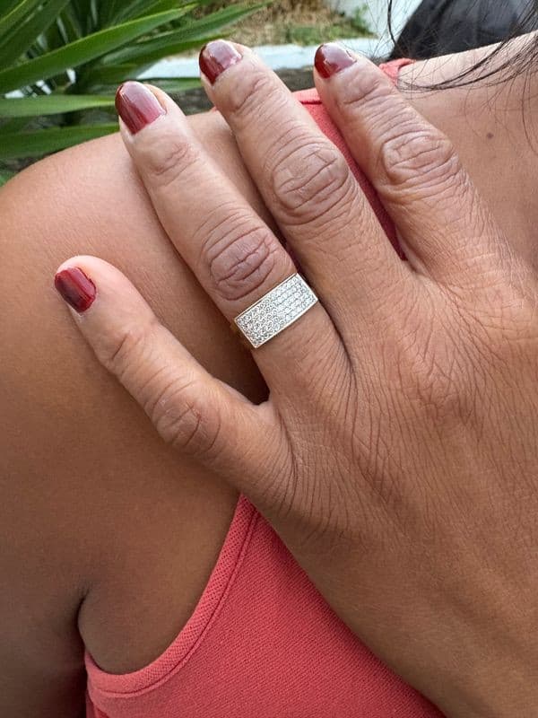 BAGUE PAVAGE DIAMANTS — vue 2