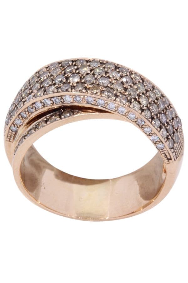 BAGUE PAVAGE DIAMANTS — vue 1