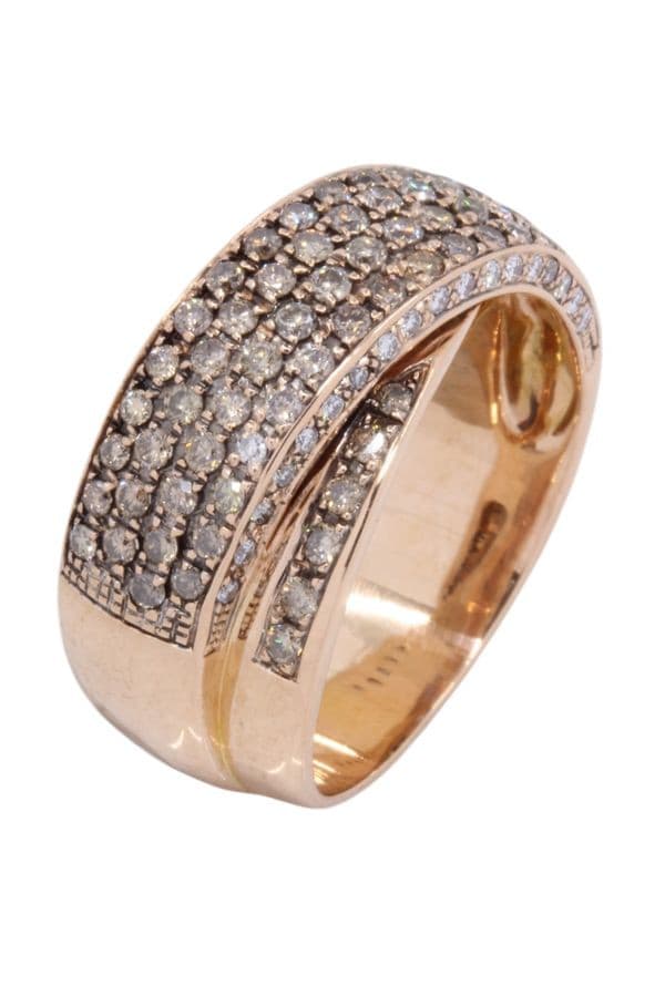BAGUE PAVAGE DIAMANTS — vue 3