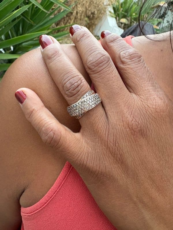 BAGUE PAVAGE DIAMANTS — vue 2