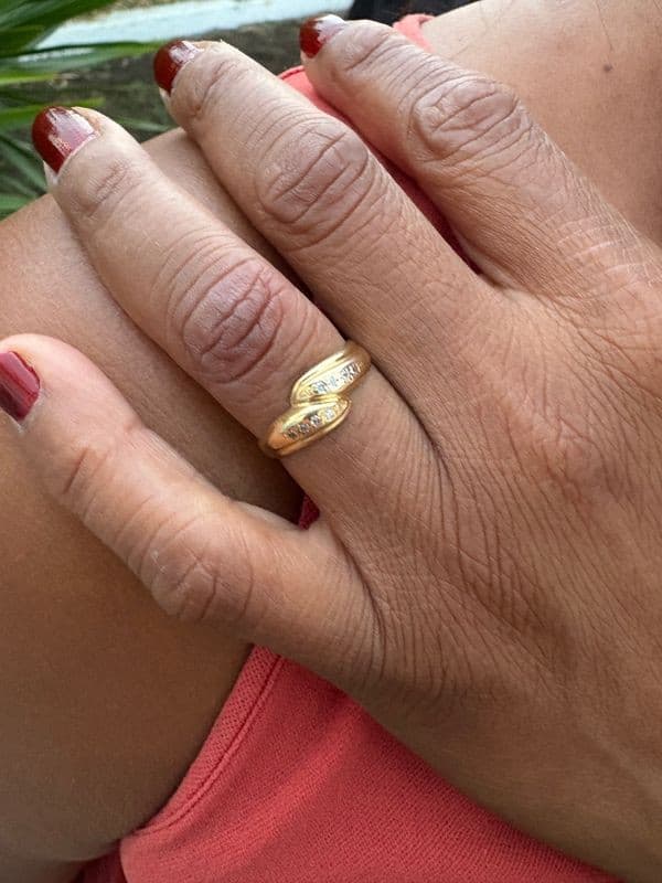 BAGUE MODERNE DIAMANTS — vue 2