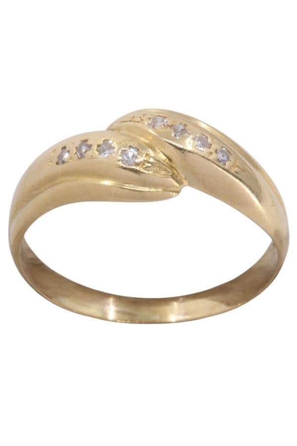 BAGUE MODERNE DIAMANTS — vue 1