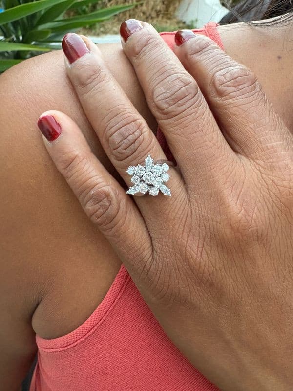 BAGUE ANCIENNE DIAMANTS — vue 2