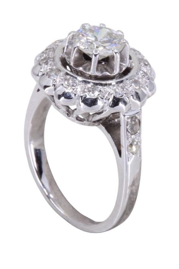 BAGUE FLEUR DIAMANTS MODERNE — vue 4