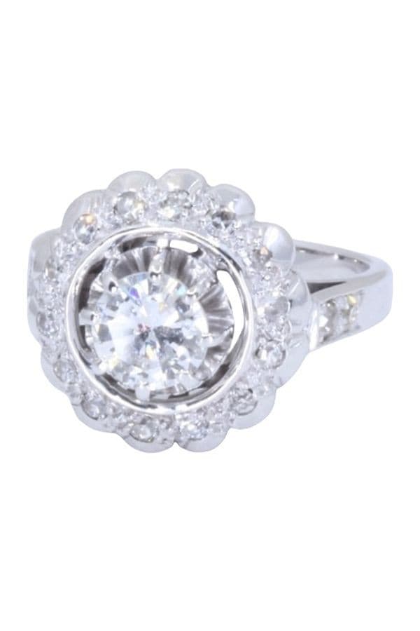 BAGUE FLEUR DIAMANTS MODERNE — vue 6
